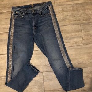Seven for all mankind, glitter stripe jeans